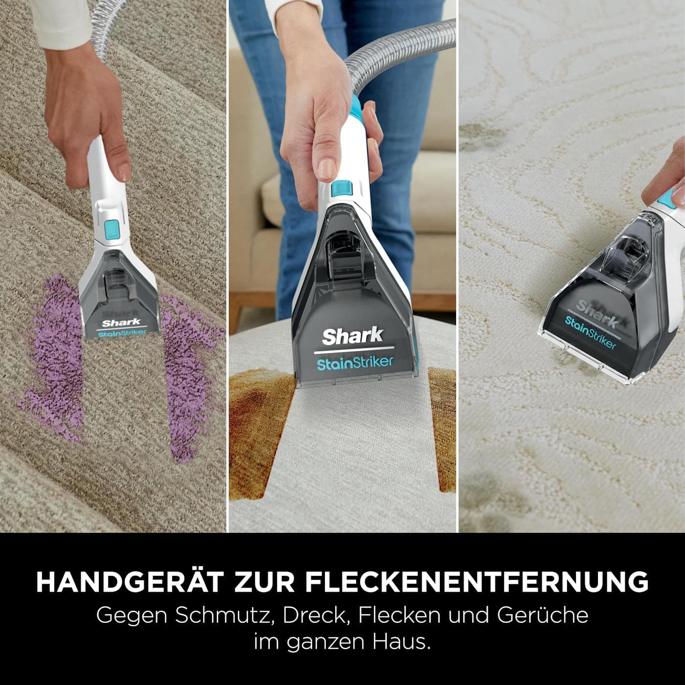 Handgerät zur Fleckenentfernung: Shark StainStriker auf Treppe, Teppich und Läufer